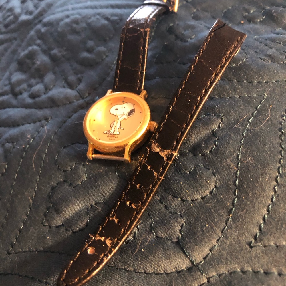 1958 Snoopy Dial Watch with Brown Strap- 69A $30 or $25 w/offer